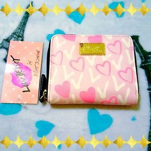 Betsey Johnson Luv Betsey Pink Heart Logo Wallet